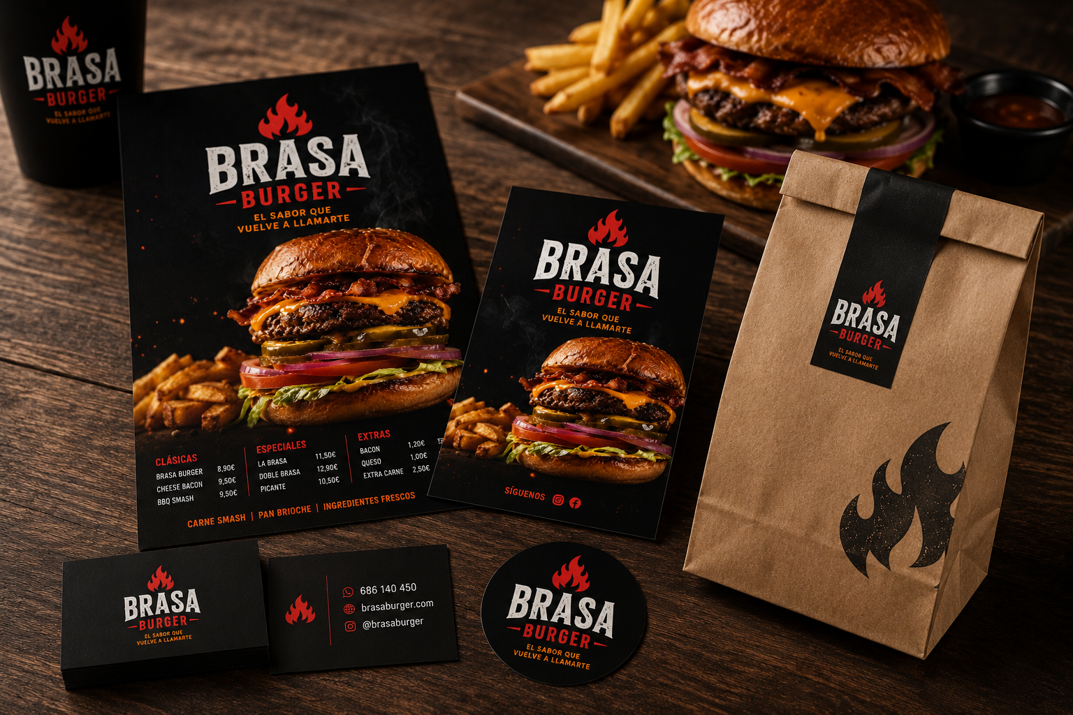 Flyers A4 y A3 + Packaging