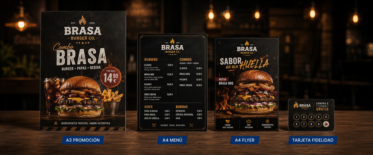 Brasa Burger — Menú y promoción